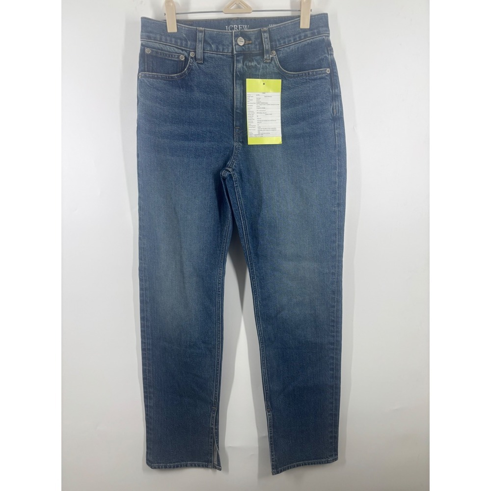 J.Crew Womens High Rise Straight Leg Semi-Stretch Jeans Blue Size 28